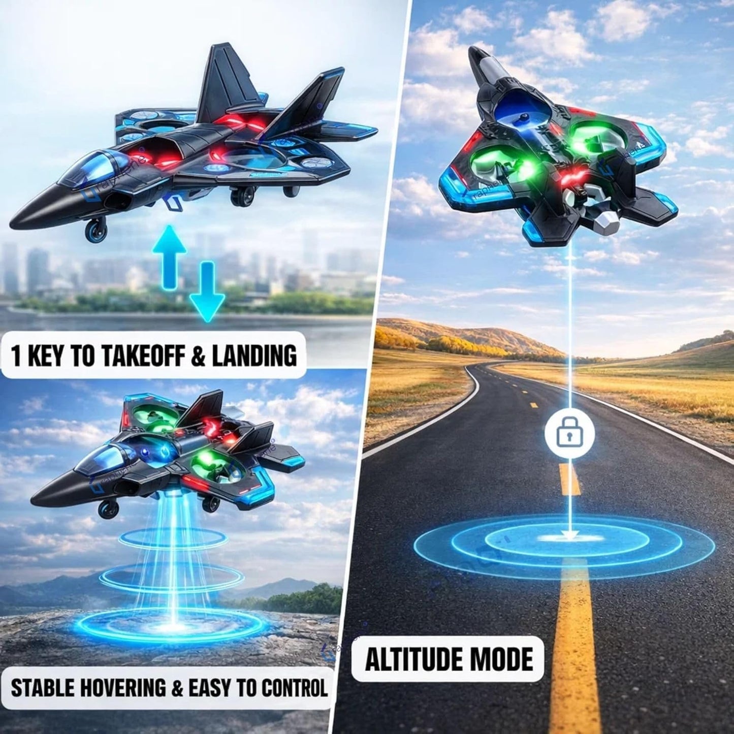 Owra X33 Fighter Aircraft Drone - Remote Control Quadcopter