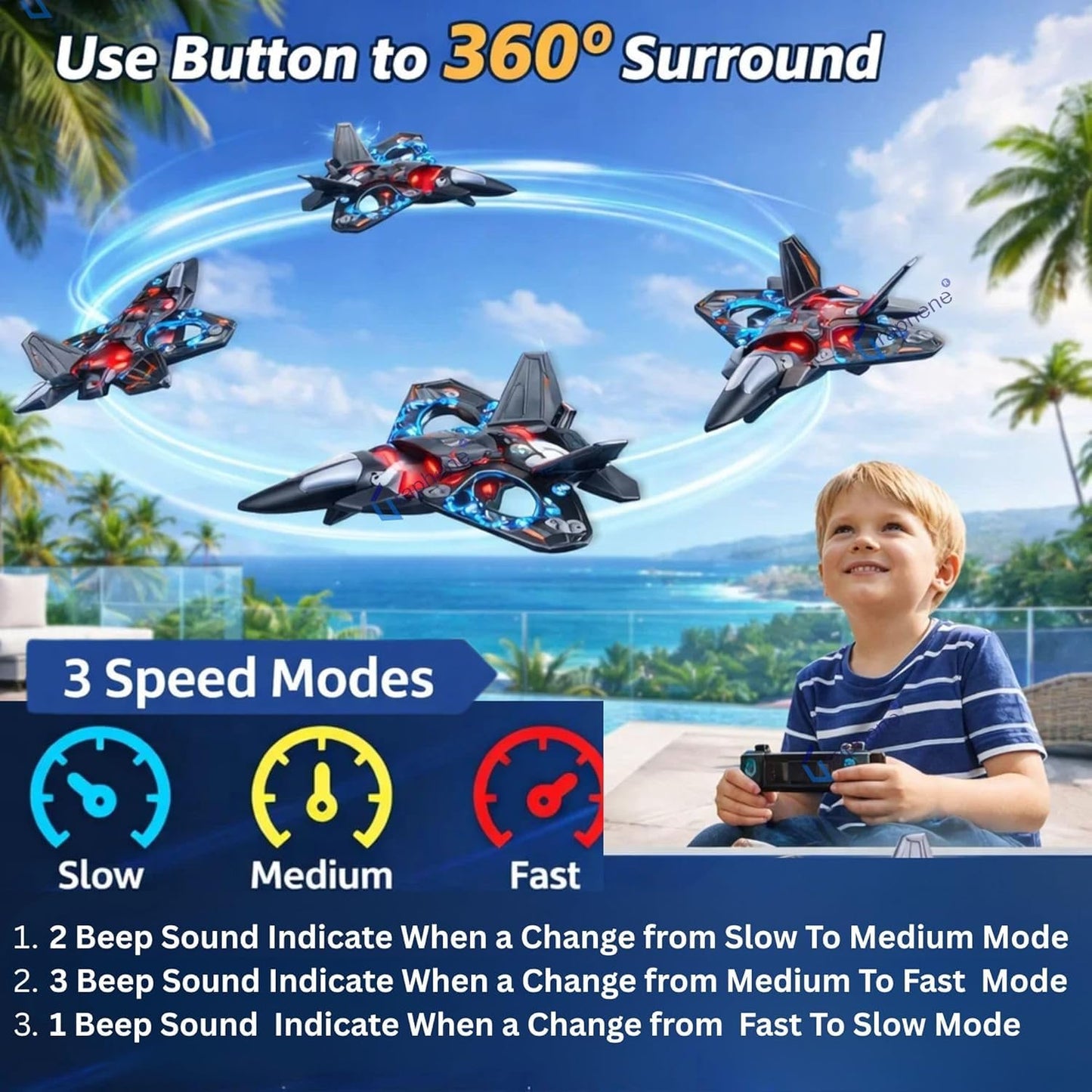 Owra X33 Fighter Aircraft Drone - Remote Control Quadcopter