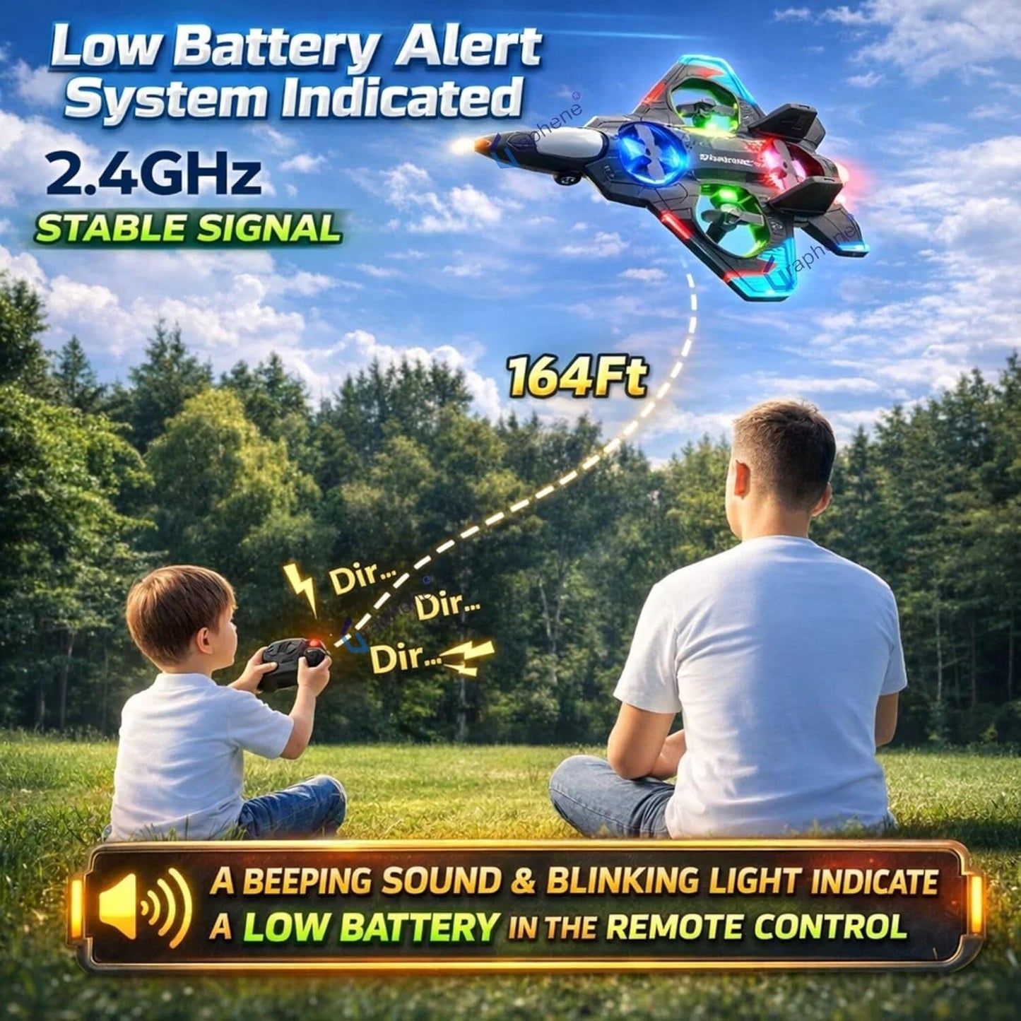 Owra X33 Fighter Aircraft Drone - Remote Control Quadcopter